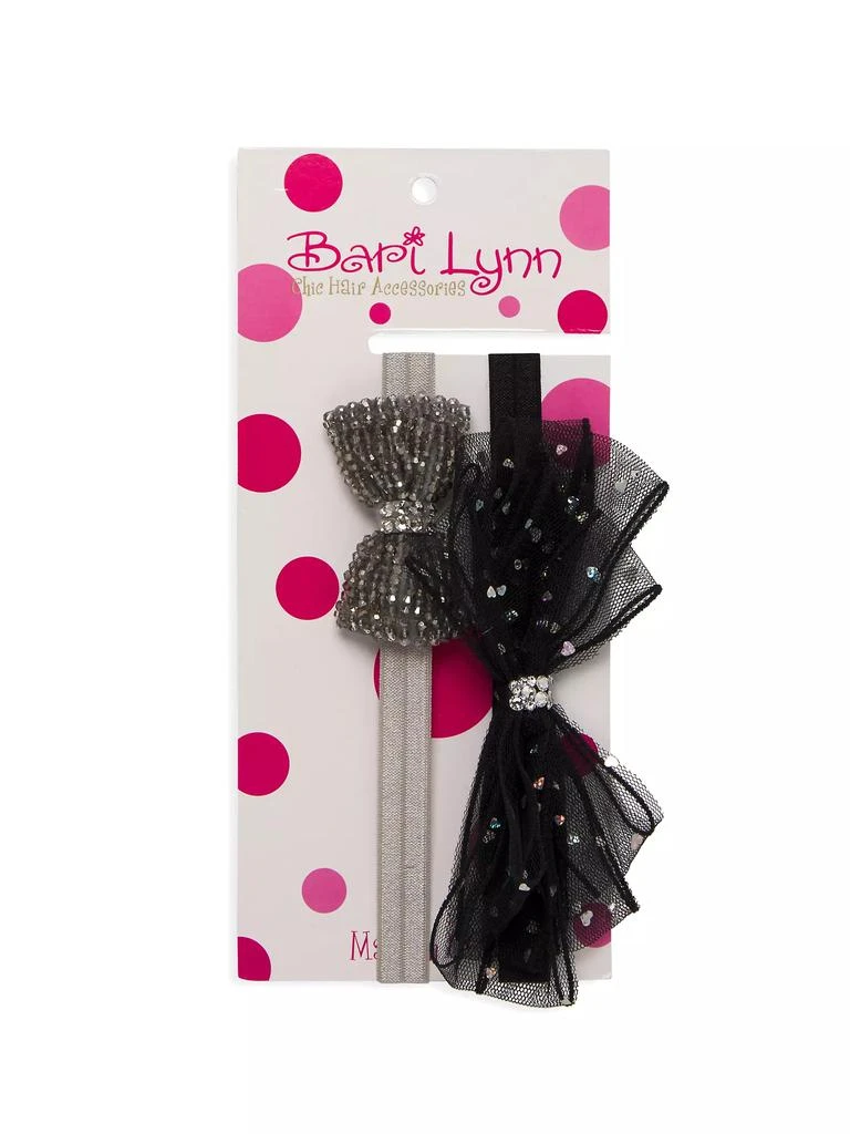 Bari Lynn Baby Girl's Bow Elastic Headband Set 3