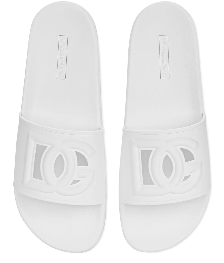Dolce & Gabbana Rubber beachwear sliders with DG logo 5