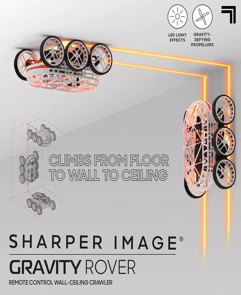 Sharper Image Remote Control Gravity Rover Antigravity Floor Wall Ceiling Climber 9