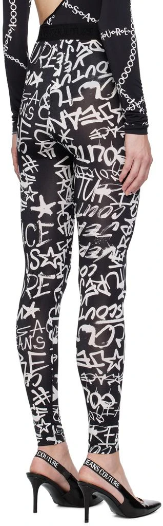 Versace Black Graffiti Leggings 3
