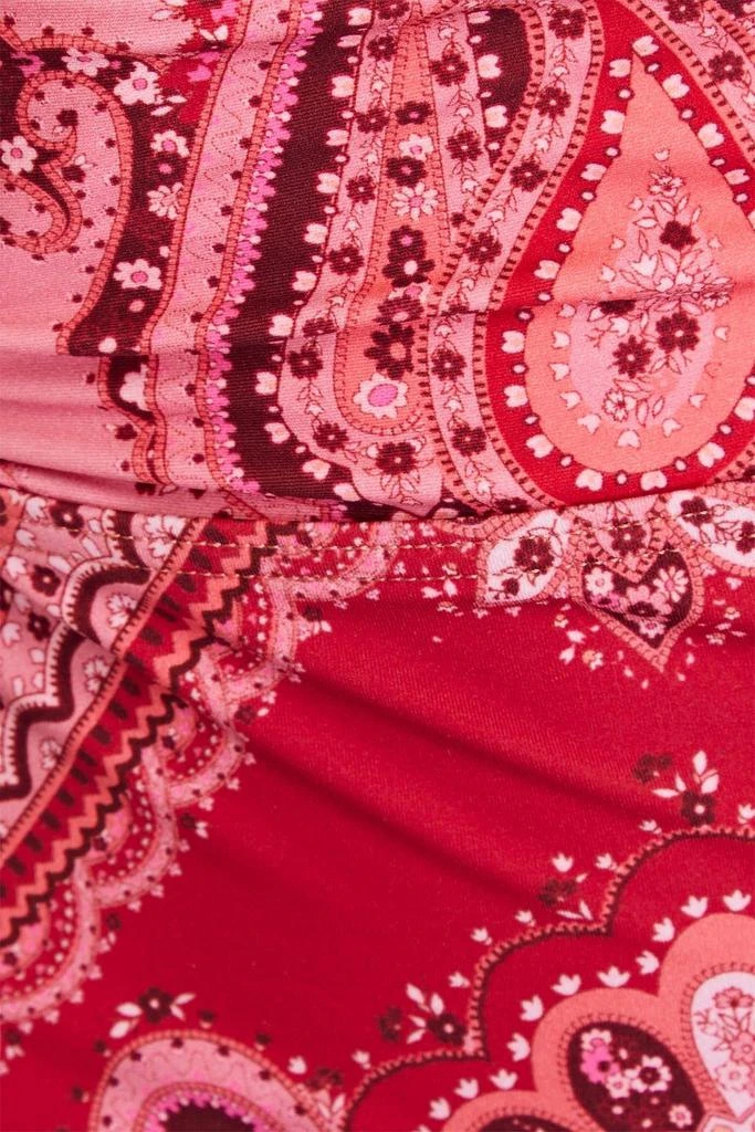 Zimmermann Separates Sculpt cutout paisley-print bandeau swimsuit 4