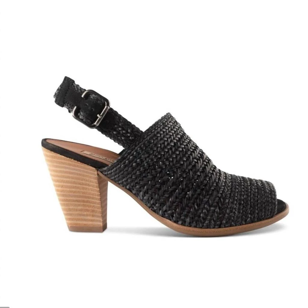 Paul Green Women's Lovely Sandals In Black Soft Nubuck Woven 1