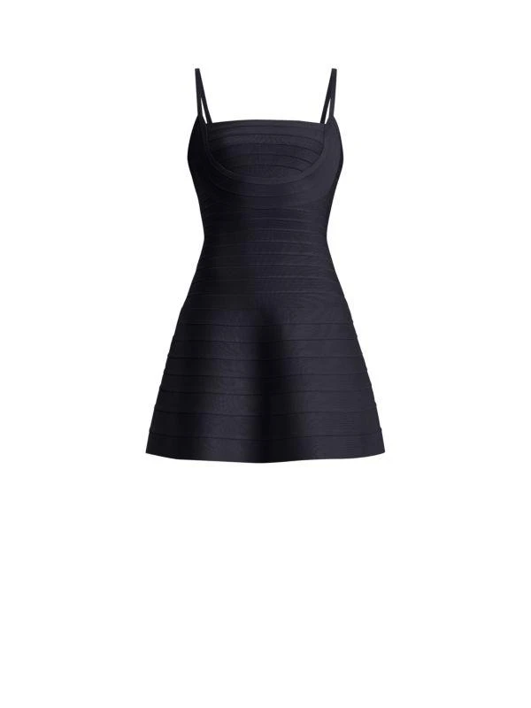 Herve Leger Milly Square Neck Minidress 5