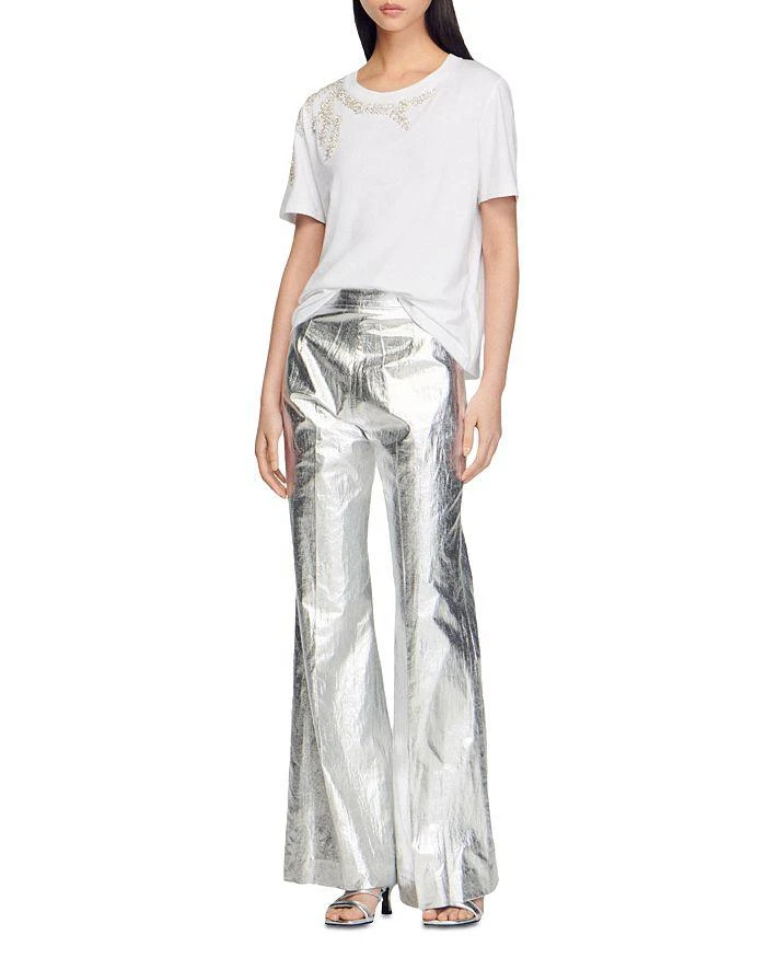 Sandro Stras Beaded T-Shirt 3