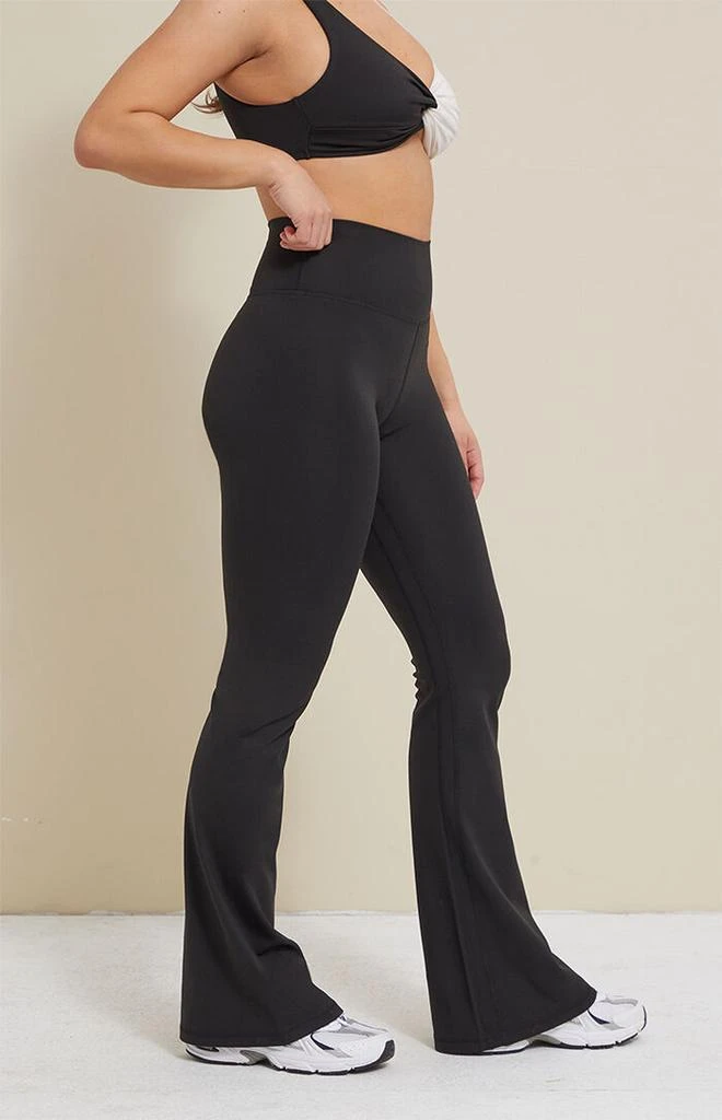 PAC 1980 PAC WHISPER Active Black Franchise Flare Yoga Pants 3