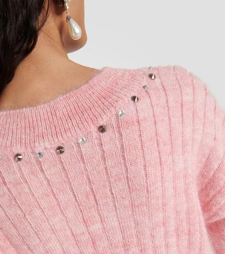 Alessandra Rich Embellished wool-blend sweater 5