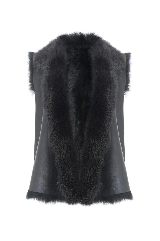 Gushlow & Cole Natural edge shearling gilet 1