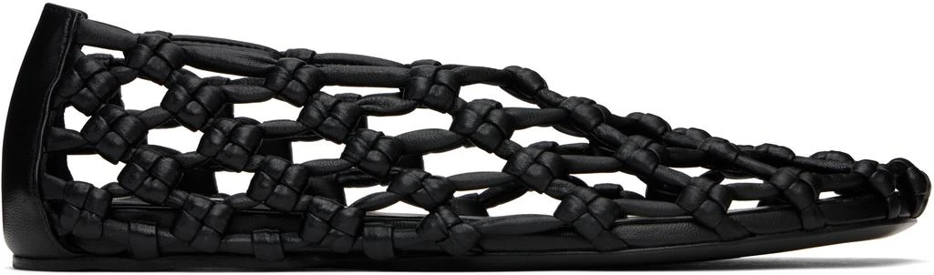 Jil Sander Black Hand-Knotted Ballerina Flats 1