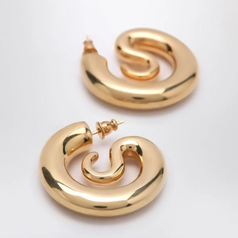 Panconesi Small gold Serpent Hoops earrings 3