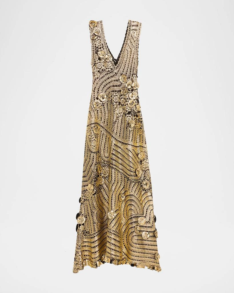 Ulla Johnson Evelyn Metallic Crochet Dress 1