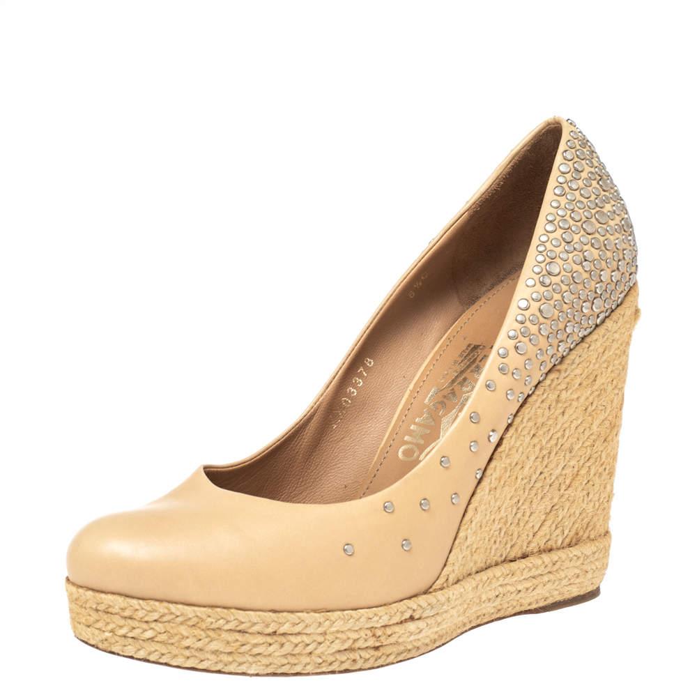サンダル・ミュール Salvatore Ferragamo Brick suede Renee wedges Salvatore Ferragamo Brick suede Renee wedges - Wedge Sandals