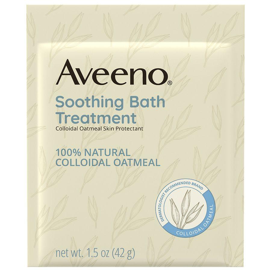 Aveeno Soothing Bath Soak For Eczema, Natural Colloidal Oatmeal Single Use Packets