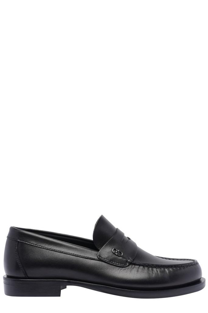 Shop Dior Homme Logo Plaque Slip-On Loafers on Sale at