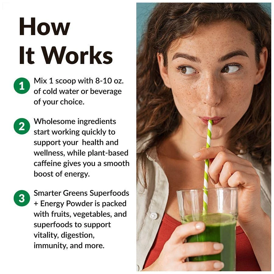Force Factor Smarter Greens Energy Powder Lemon Lime 8