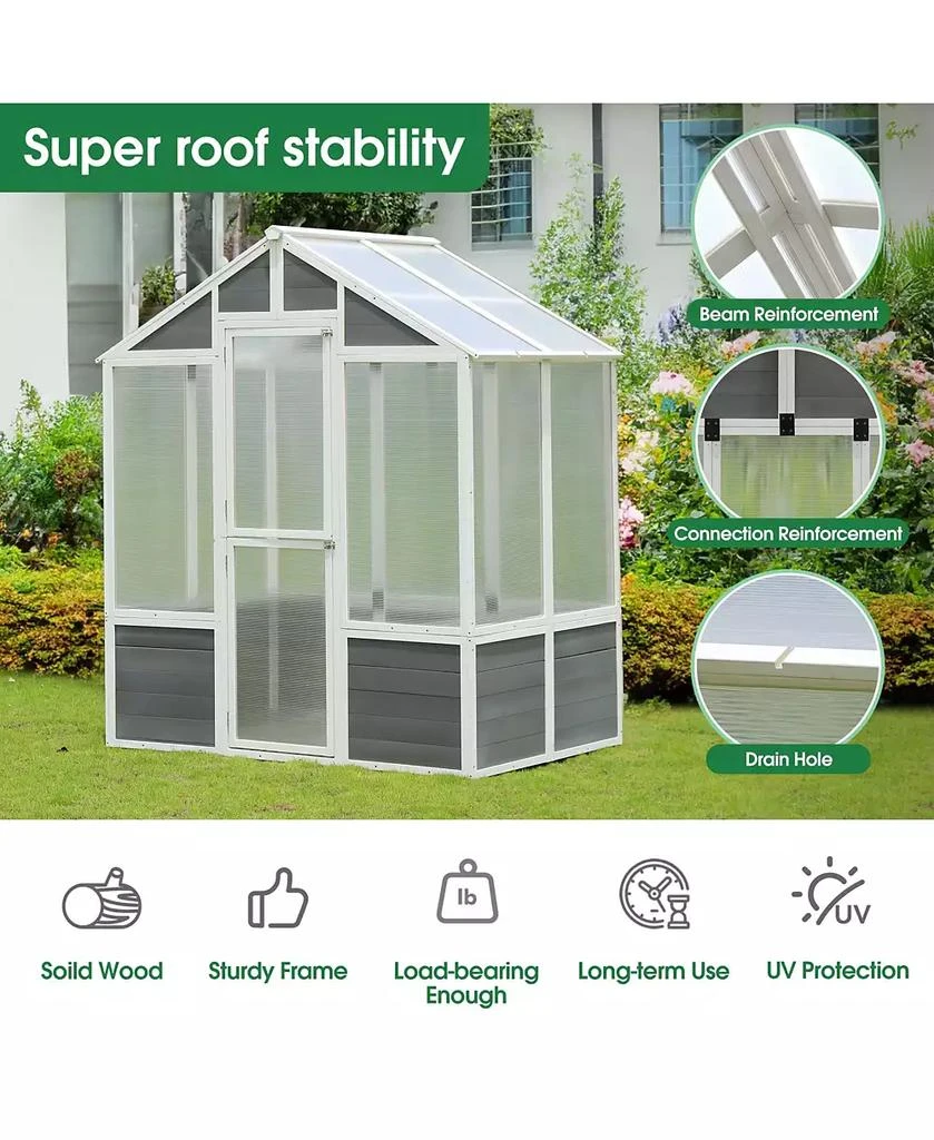 Flynama Outdoor Plant Gardening Greenhouse for Patio Backyard Lawn, Grow House with Front Entry Door 5