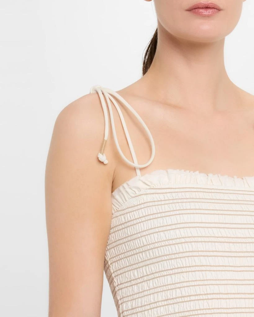 VERONICA BEARD Ophelia Smocked Sleeveless Peplum Top 5