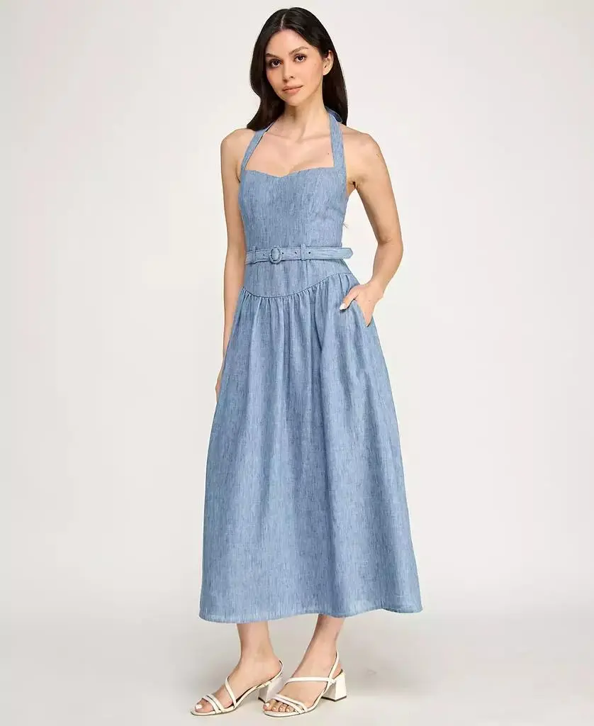 ROW A Juniors' Sweetheart Neck Fit & Flare Midi Dress 5