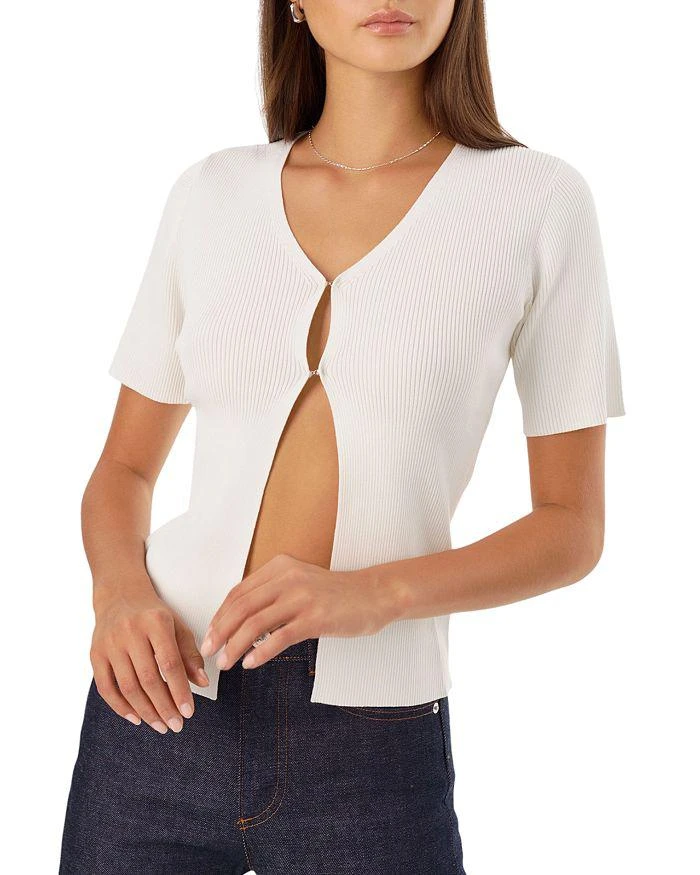 LaMarque Aurelie Ribbed V Neck Top 1