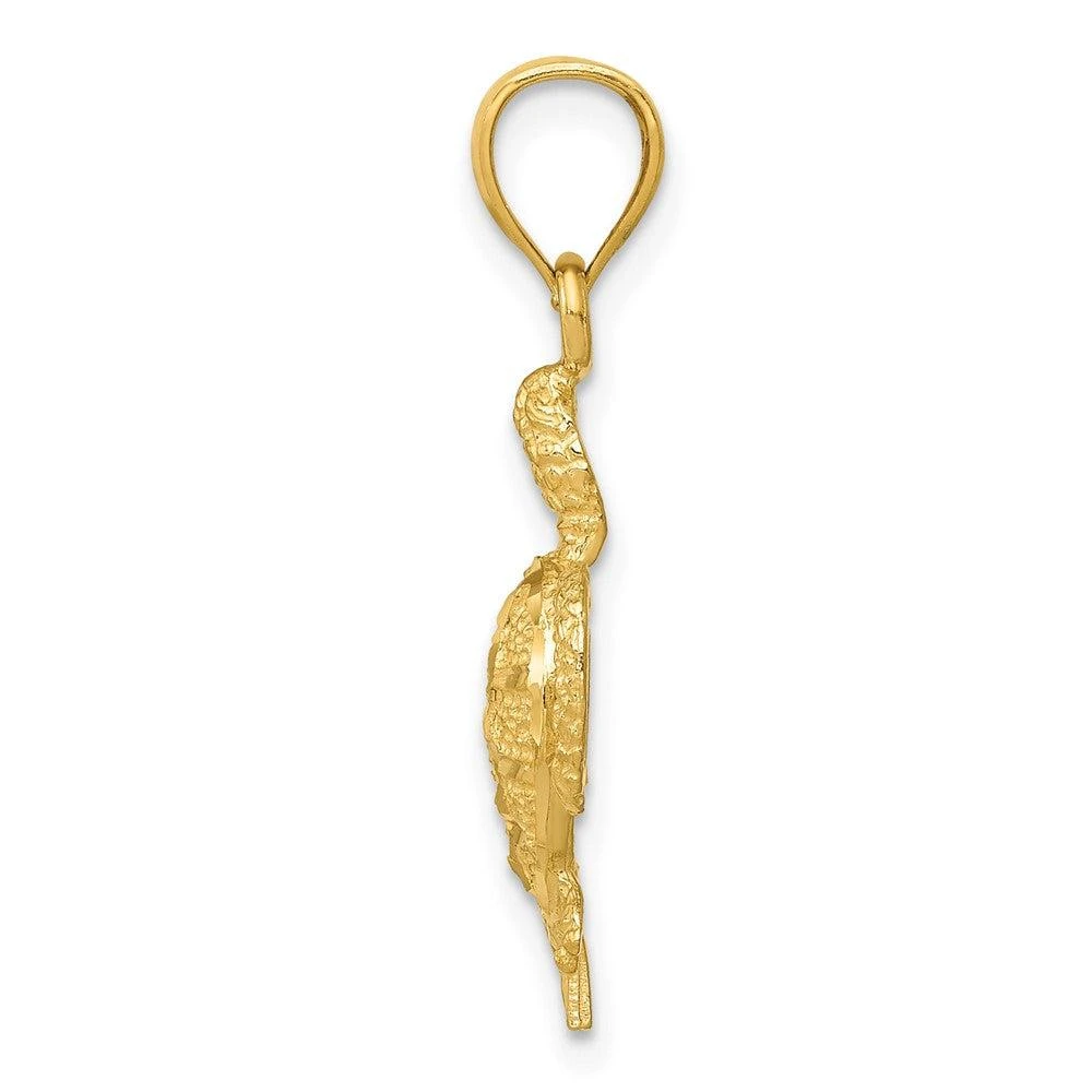 Diamond2Deal 10k Yellow Gold Turtle Pendant 2