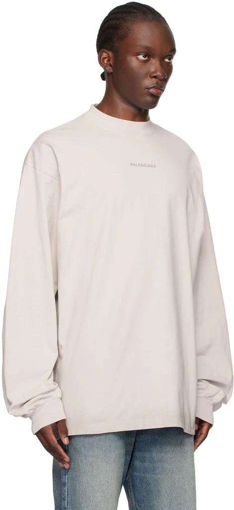 Balenciaga Off-White Graphic Long Sleeve T-Shirt 2