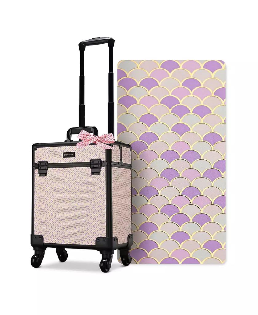 Byootique Cosmetology Case on Wheels Cosmetic Trolley Travel Art Deco Tyrian