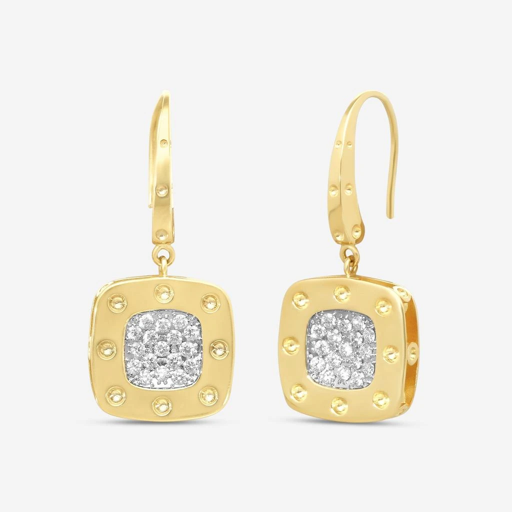 Roberto Coin Roberto Coin Pois Moi 18K Yellow 
White Gold Diamond Drop Earrings 777923AJERX0-copy 2