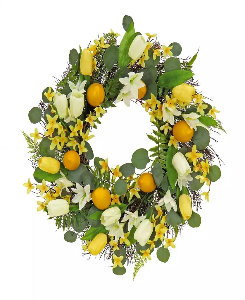 National Tree Company 22 Lemons and Tulips Wreath 1