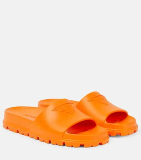 Prada Logo rubber slides 1