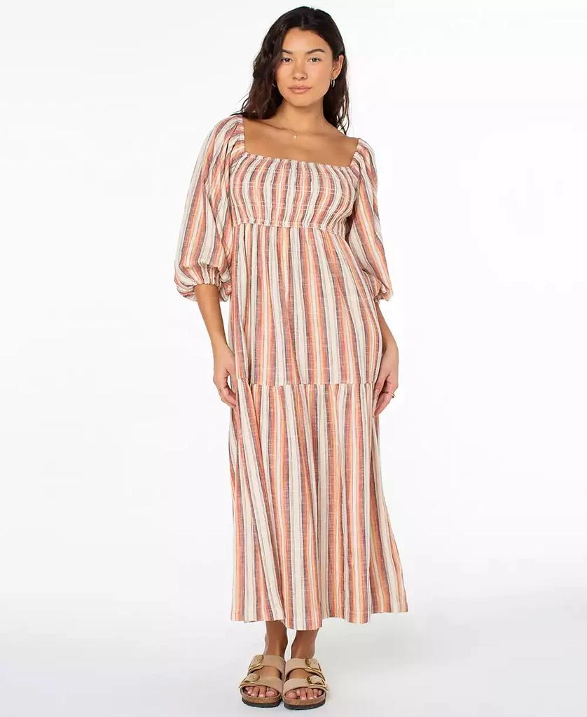 chinese dress ladies Roxy Wavey Lady Ribbed Body-Con Dress Oil Green