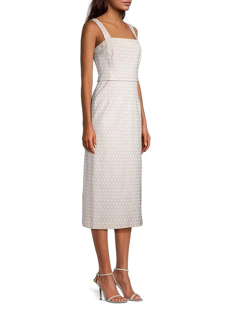 Tory Burch Geometric Linen-Blend Sheath Dress 4
