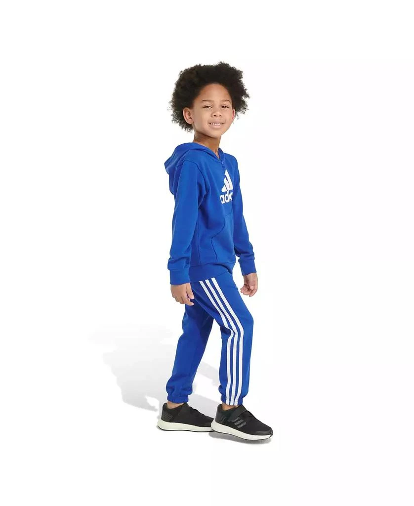 Adidas Little & Toddler Boys Two-Piece Hooded Fleece Jacket Jogger Set 2