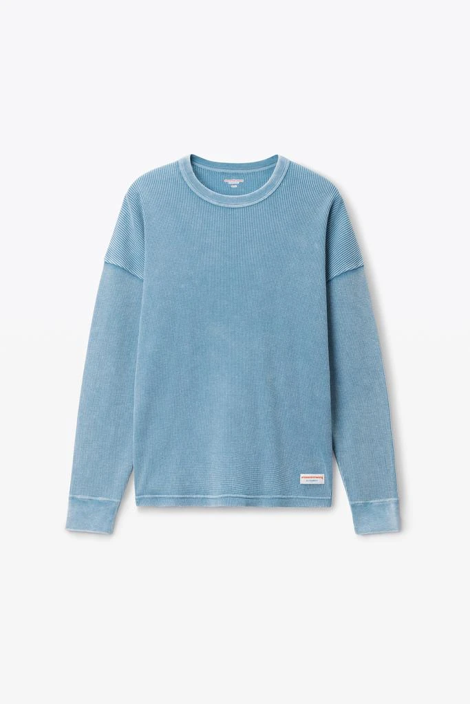 Alexander Wang long-sleeve tee in waffle-knit cotton stretch 2