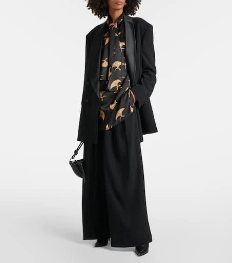 Dries Van Noten Pleated wool-blend pants 2