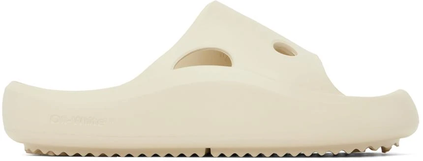 Off-White Beige Meteor Pool Slides 1
