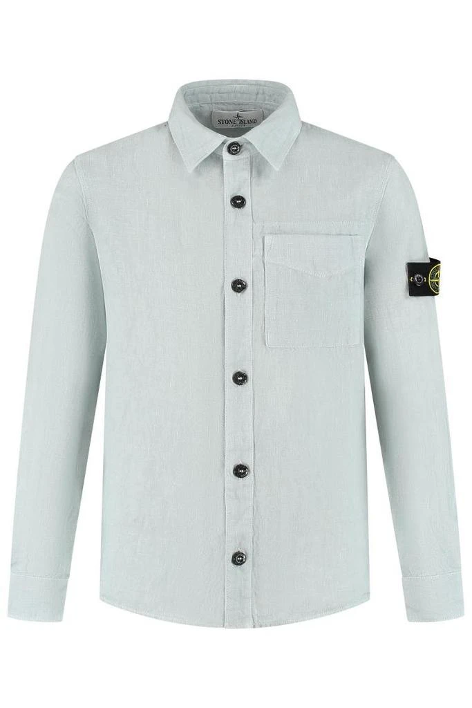 Stone Island Junior Stone Island Junior Compass Badge Buttoned Shirt 1