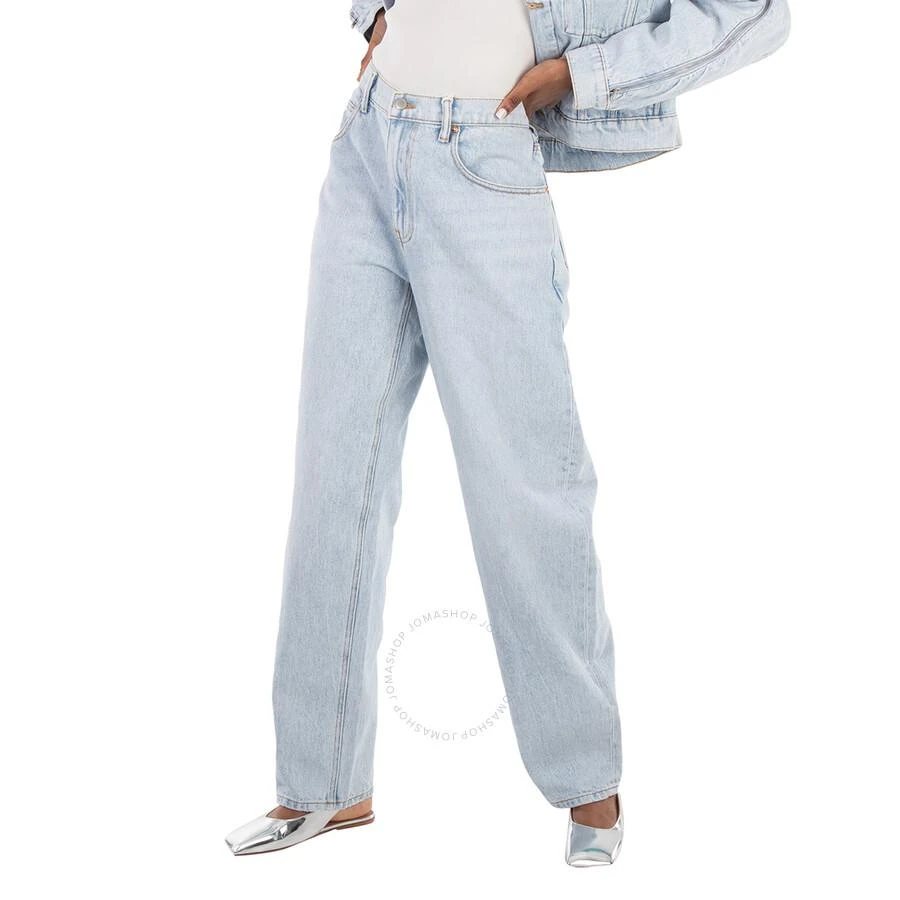 Alexander Wang Logo-Patch High-Rise Tapered Cotton Jeans 3