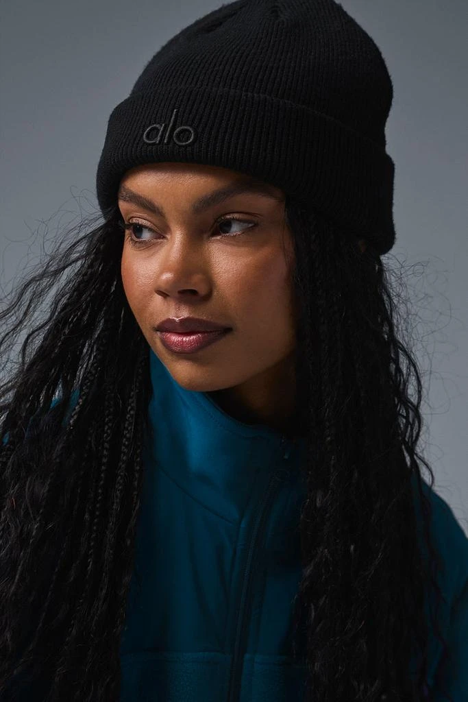 Alo Notable Beanie - Black/Black 2