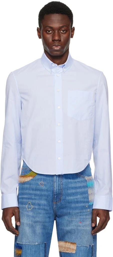 Marni Blue Cropped Long Sleeve Shirt 1