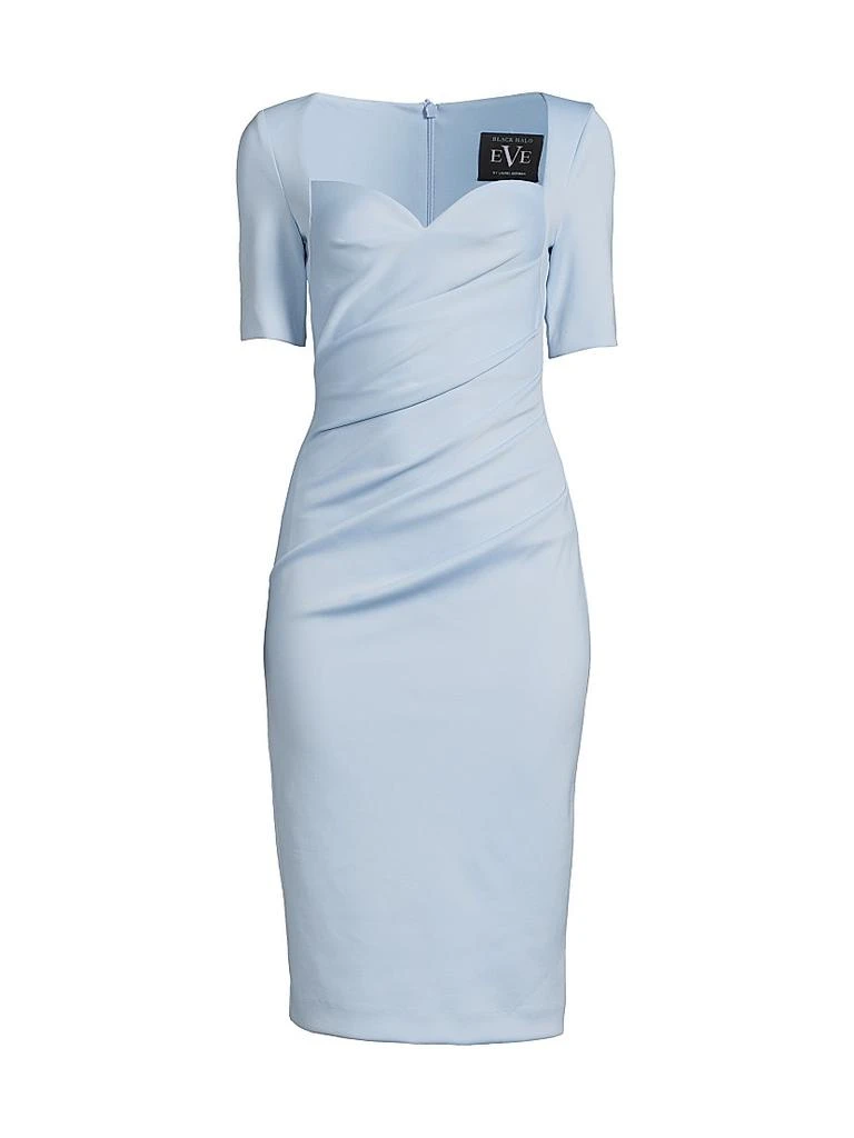 Black Halo Amandalee Draped Cocktail Dress 1