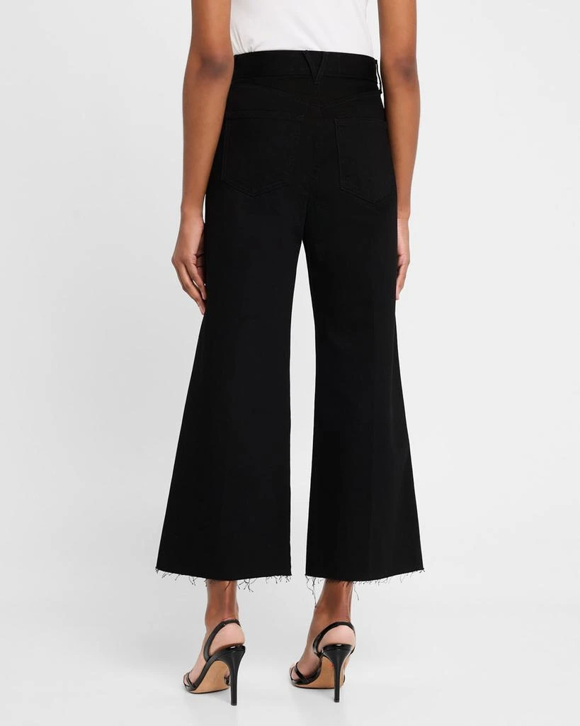 VERONICA BEARD Taylor Cropped High-Rise Wide Embellished Jeans 3