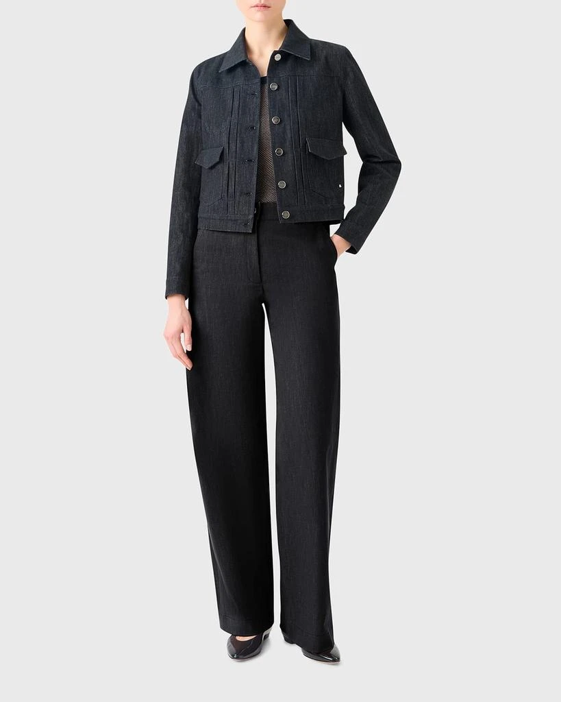 Akris Hilbert Short Stretch Denim Jacket 2