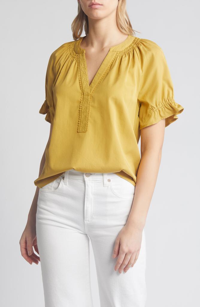 Wit & Wisdom Split Neck Top