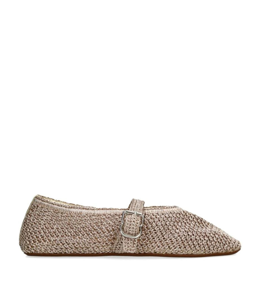 Alaïa Lurex Crochet Ballet Flats 1
