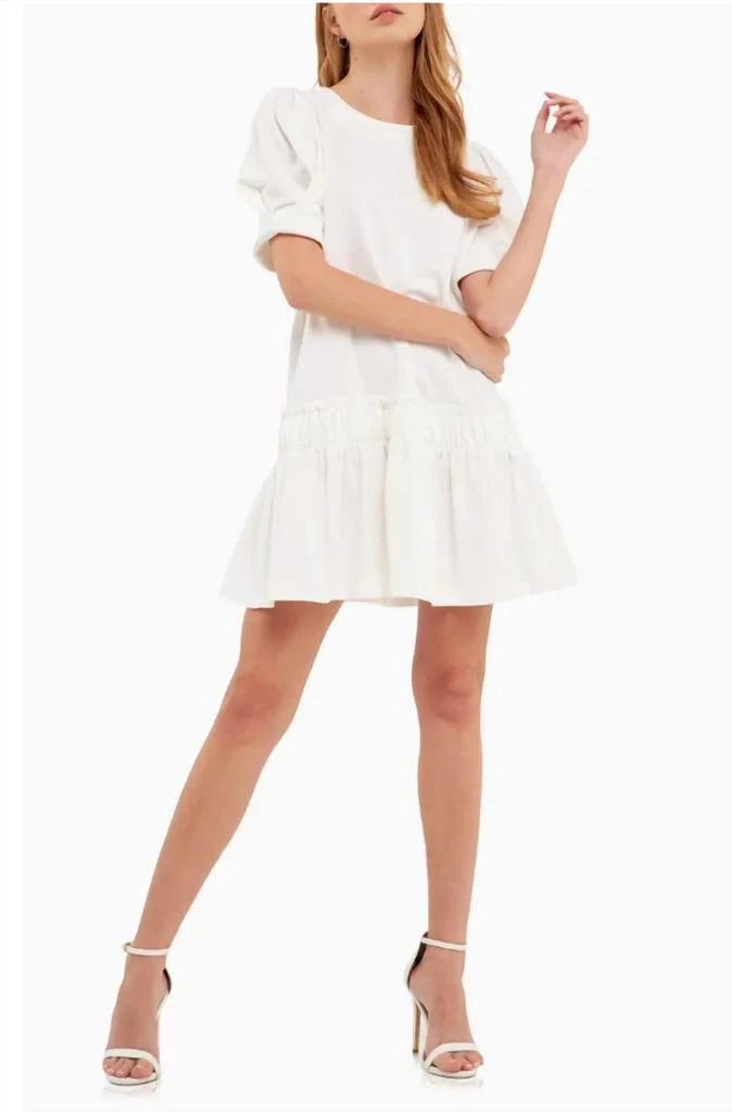 English Factory English Factory - Puff Sleeve Mini Dress 1