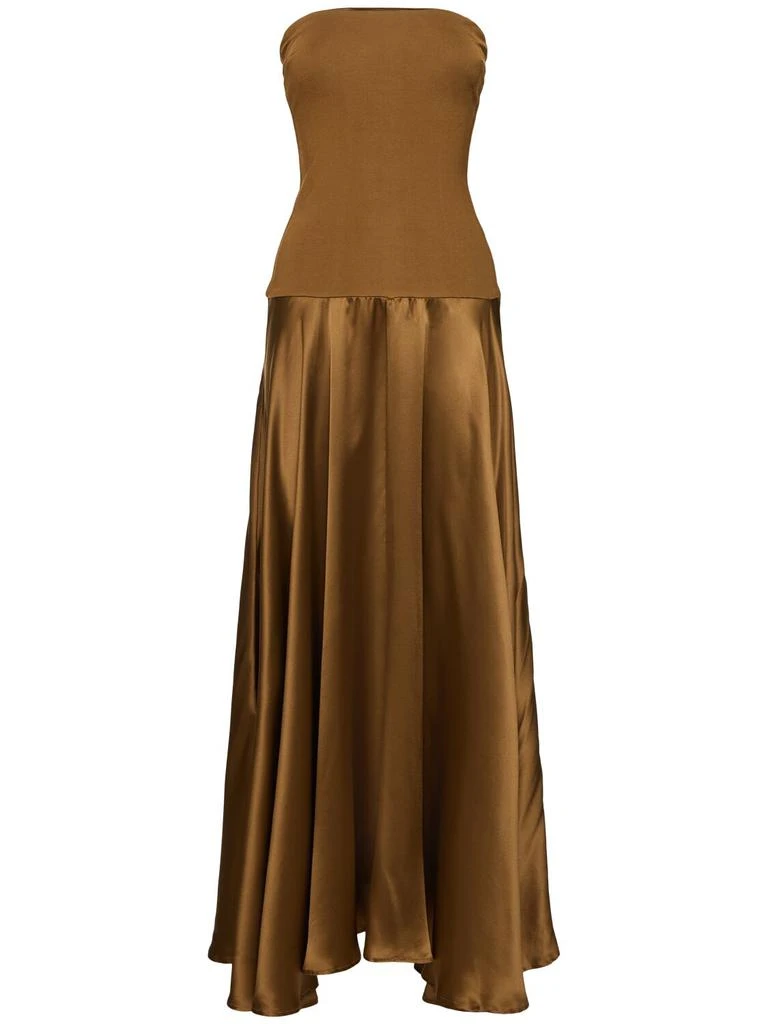 Esse Studios Illi Satin & Jersey Strapless Dress from LUISAVIAROMA