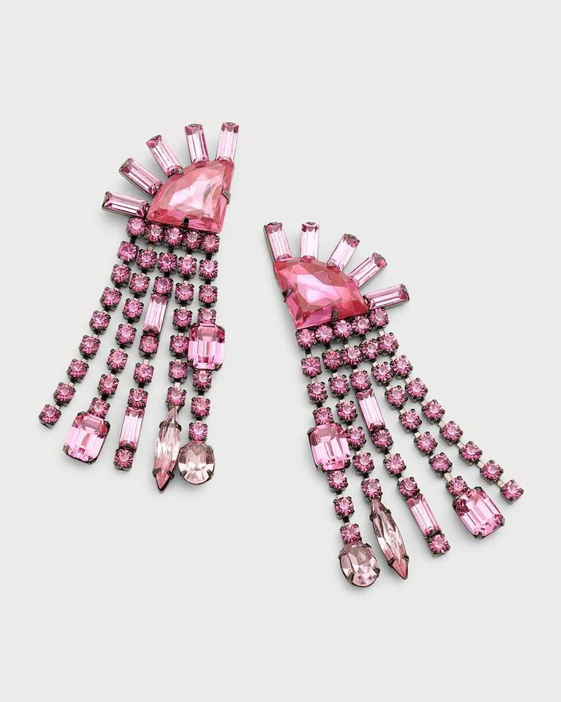 Elizabeth Cole Glora Crystal Fringe Earrings 3