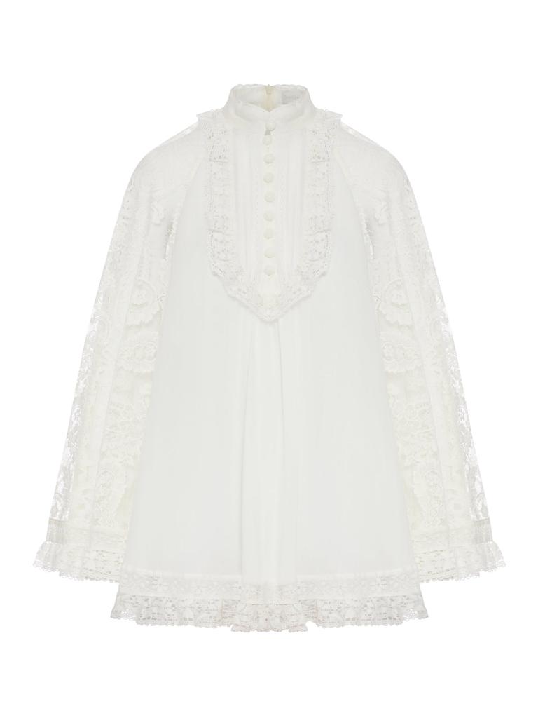 Zimmermann ASCENSION LACE YOKE RAMIE TUNIC