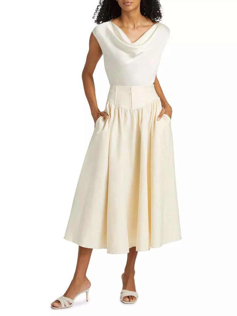 Reformation Polina Cotton Poplin Skirt 2
