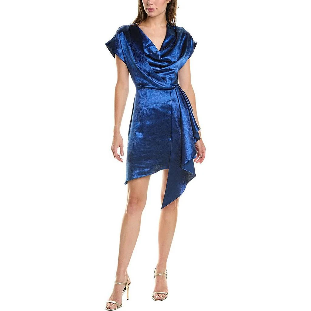 Laundry by Shelli Segal Womens Satin Blouson Cocktail And Party Dress 1