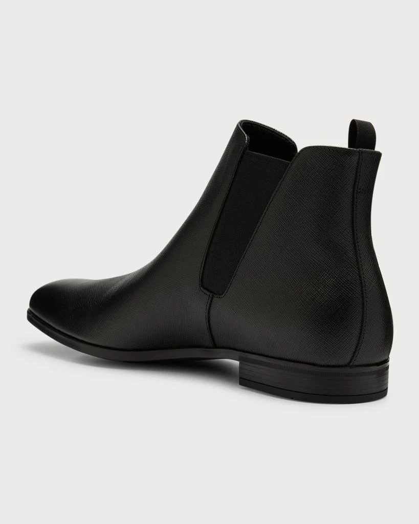Prada Saffiano Leather Chelsea Boots - Shoes - Free Shipping  display picture 1